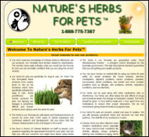 Website Design for Nature's Pet Herbs For Pets