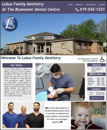Website Design for Lubus Family Dentistry